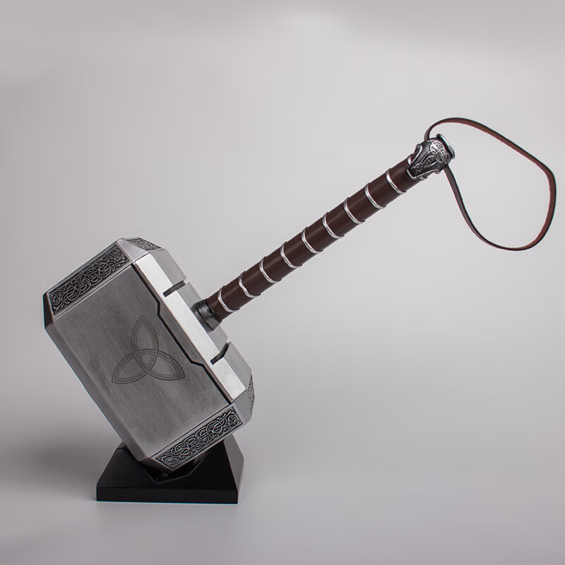 锤雷神索尔树脂锤子儿童玩具锤子摆件道具周边 树脂雷神锤标志版 底座