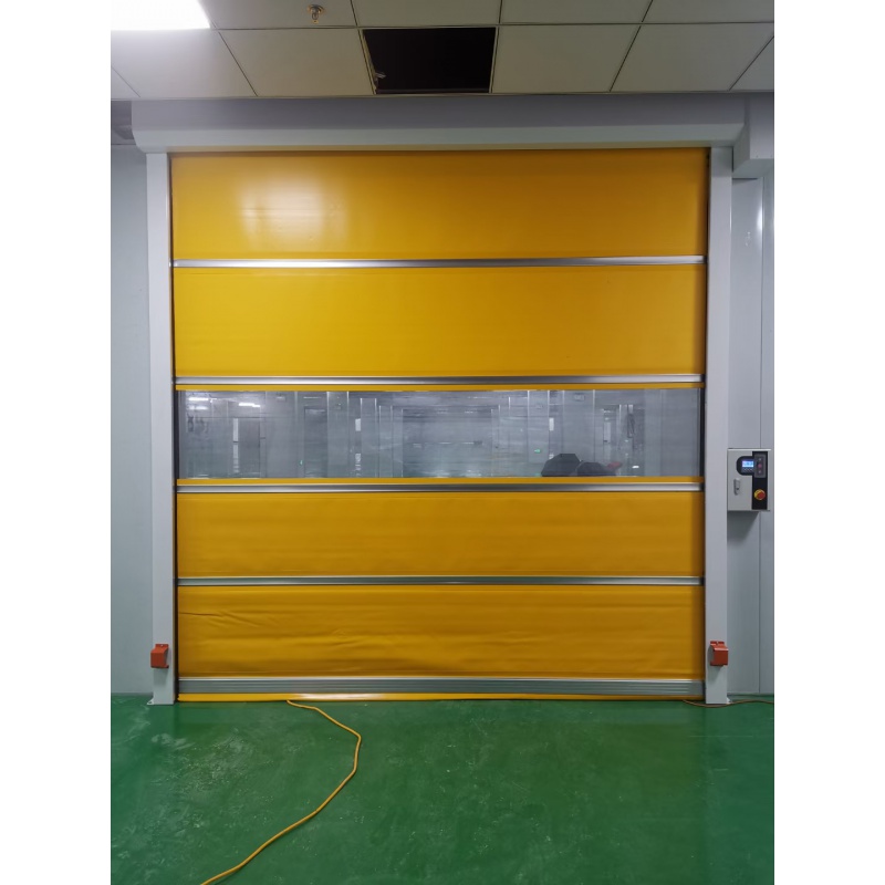 千惠侬pvc快速卷帘门自动感应升降门净化车间电动卷闸门室内提拉 桔色