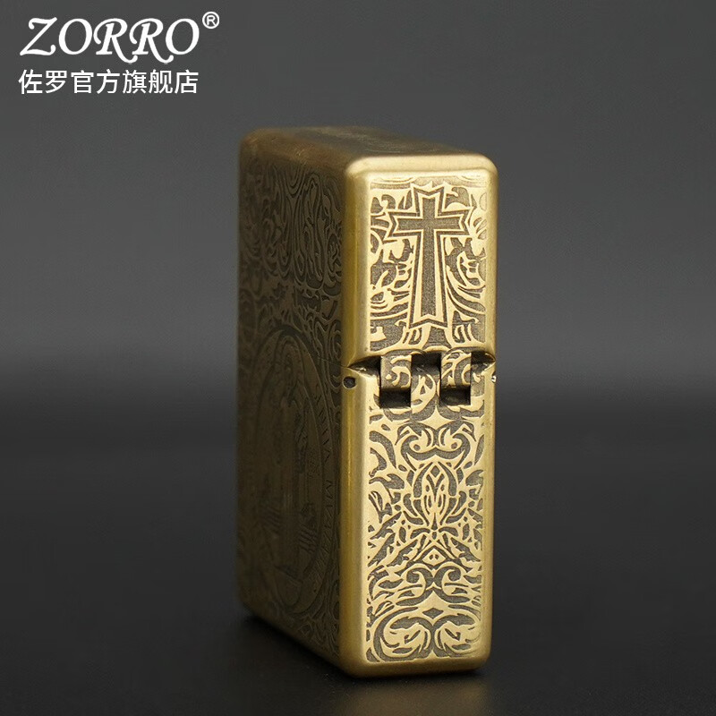 佐罗ZORRO佐罗防风煤油打火机加厚康斯坦丁纹912S精雕重甲礼物送男友 912s精雕康斯坦丁官字内胆