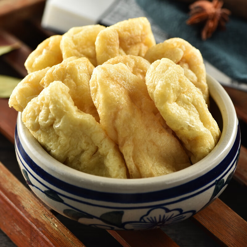 千畅安油豆腐500g空心豆腐泡火锅豆泡丽水石仓充氮包现做现发采薇美食