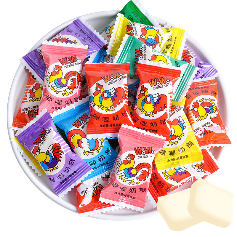 wowo喔喔奶糖佳佳牛奶糖500g散装喜糖批发儿时怀旧糖果年货小零食
