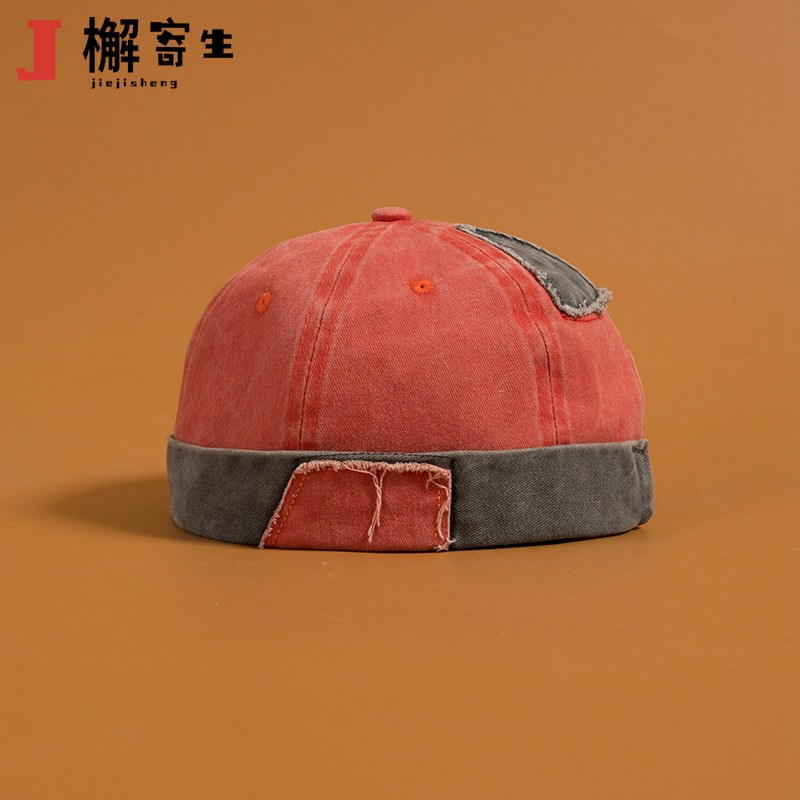 檞寄生 雅痞地主帽子男街头嘻哈破洞乞丐帽韩版个性水洗牛仔流氓地主
