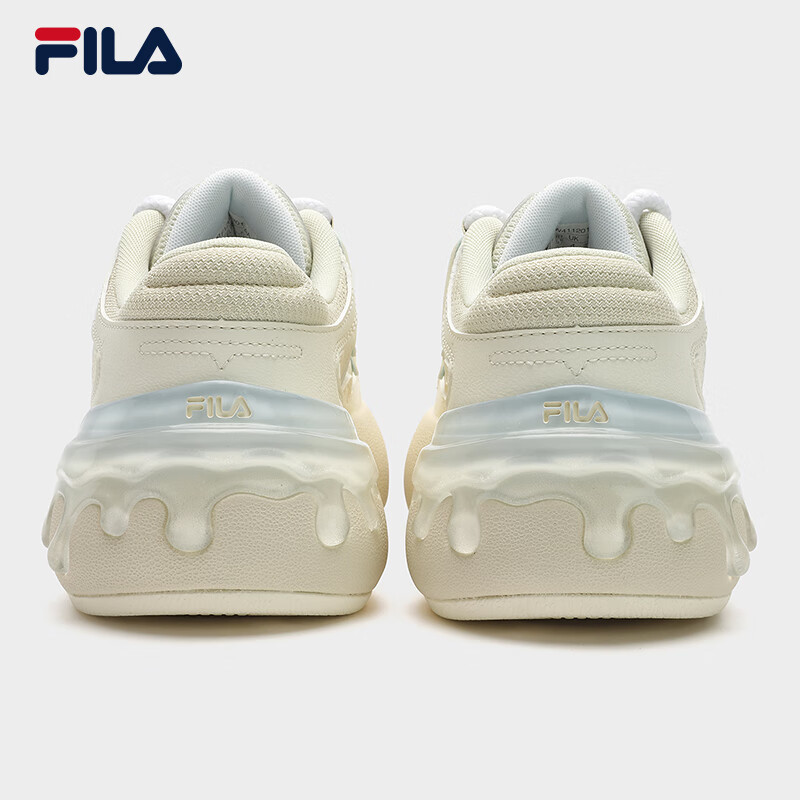 FILA 斐乐官方女鞋CARROT摩登板鞋2024春季新款萝卜鞋休闲运动鞋 古白色/初雪白-AA 38