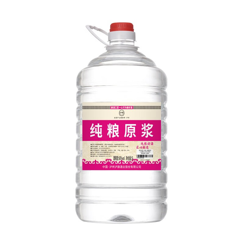 泸旗泸州红高粱酒 60度5L浓香型纯粮食酒桶装散装白酒 泡药酒杨梅酒 60度 5L 1桶 纯粮原浆