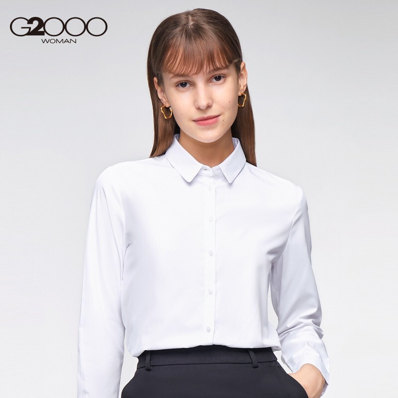 G2000纯色职业商务装衬衫女白衬衣长袖价格走势及销量分析