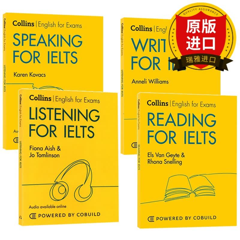 柯林斯雅思考试系列4册套装 英文原版 Collins English for IELTS雅思英语阅读