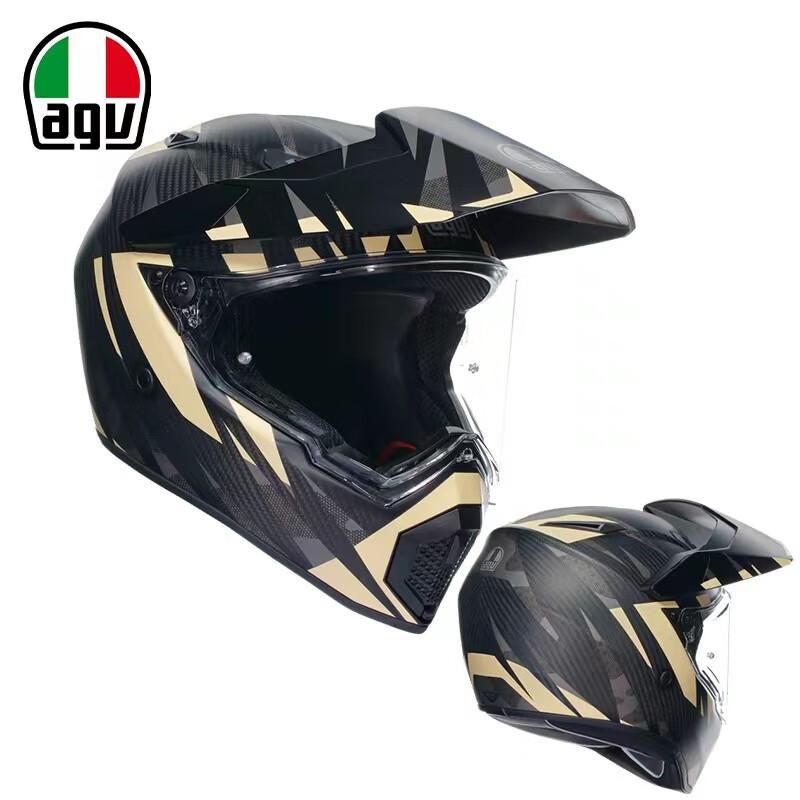 agv ax9头盔摩托车越野车头盔 agv头盔碳纤维拉力盔 公路越野盔 matt