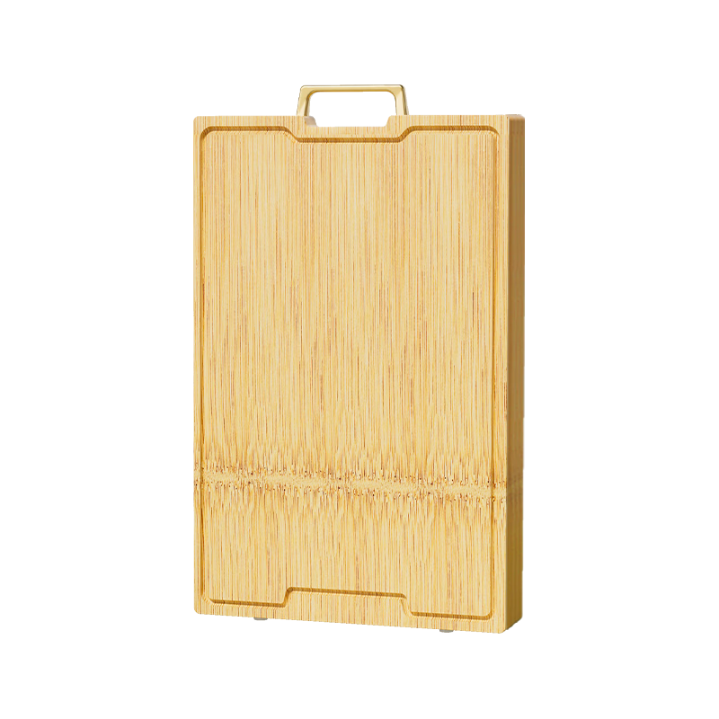 雙槍?zhuān)⊿uncha）家用防霉砧板鎏金整竹加厚雙面切菜板廚房實(shí)木案板菜墩38*26*3cm