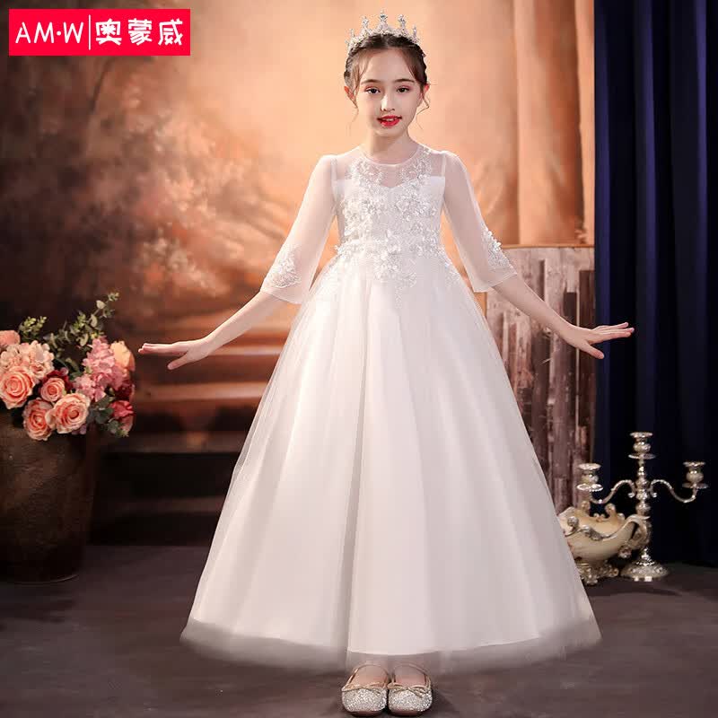 奥蒙威（AOMENGWEI）儿童礼服公主裙春夏季蓬蓬纱裙钢琴表演女童连衣裙ER-DY-2白色120高性价比高么？
