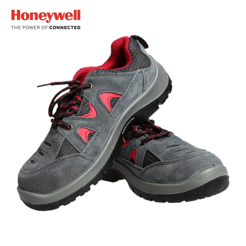 霍尼韦尔（Honeywell） SP2010512 Tripper防静电保护足趾防刺穿安全鞋低帮劳保鞋 灰红 40码 1双装