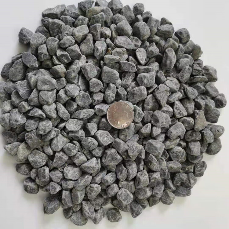 日式庭院枯山水碎石子深灰色洗米石子黑色石子石头 50斤深灰色_砾石1