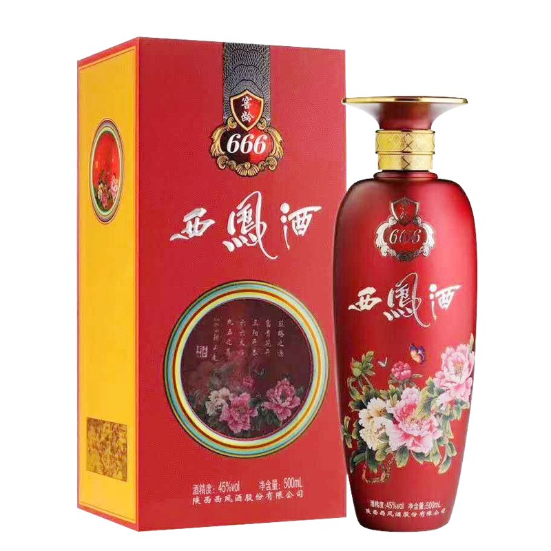 西凤酒45度西凤酒窖龄666绵柔凤香型白酒 单瓶