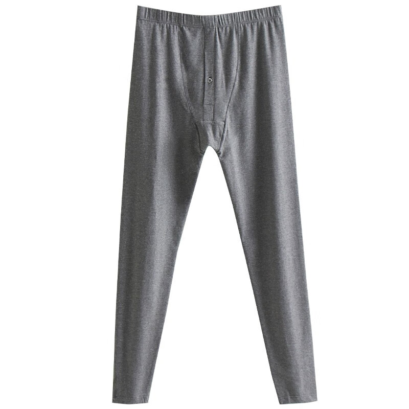 AB男秋冬棉质舒适柔软秋裤男保暖基础常规薄款单件长裤男打底棉毛裤 深麻灰 3XL