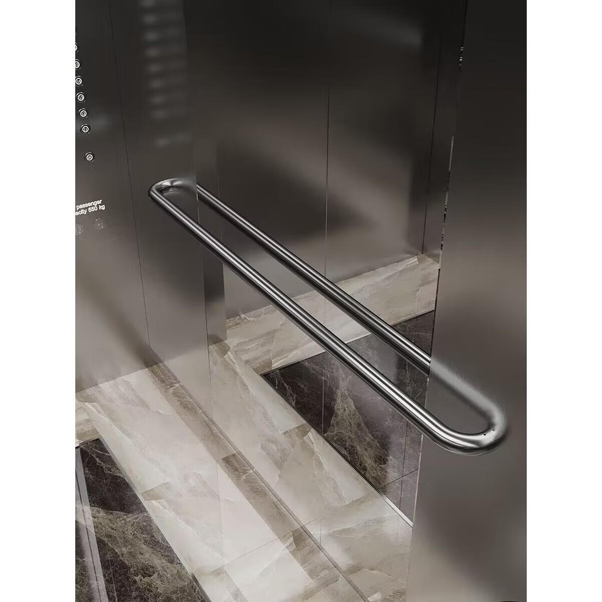 蕴璞加厚不锈钢内外装酒店别墅医院电梯公司电梯轿厢扶手定制 拉丝银