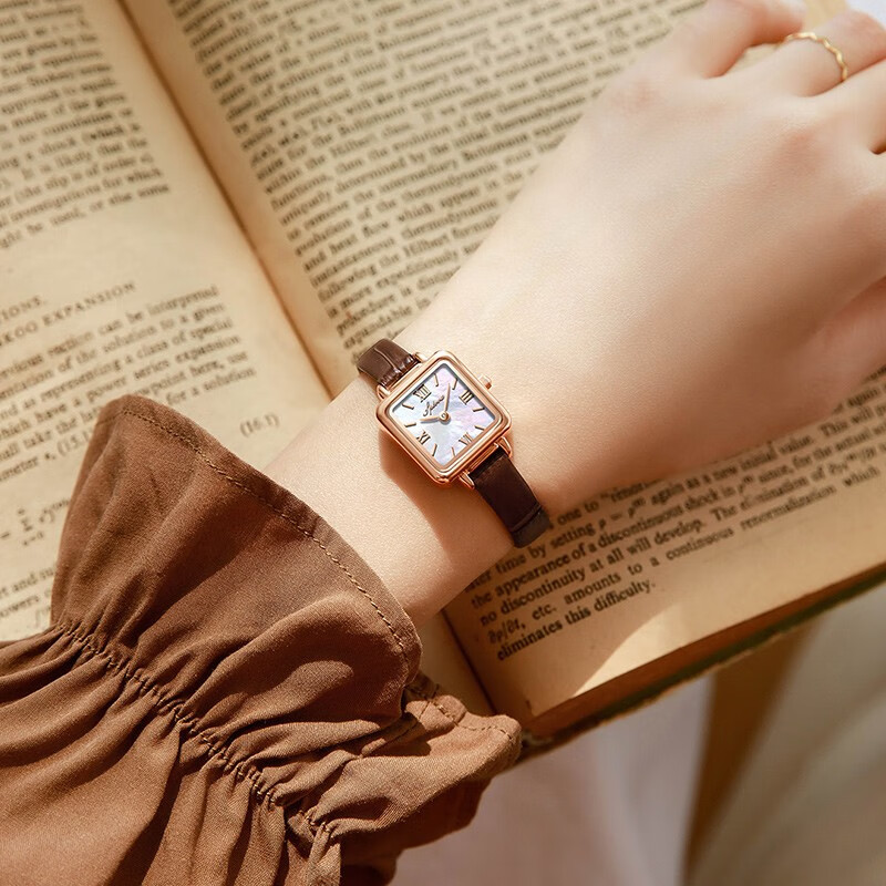 spirra小棕表lola手表女士2023新款轻奢小众皮带复古时尚防水进口机芯