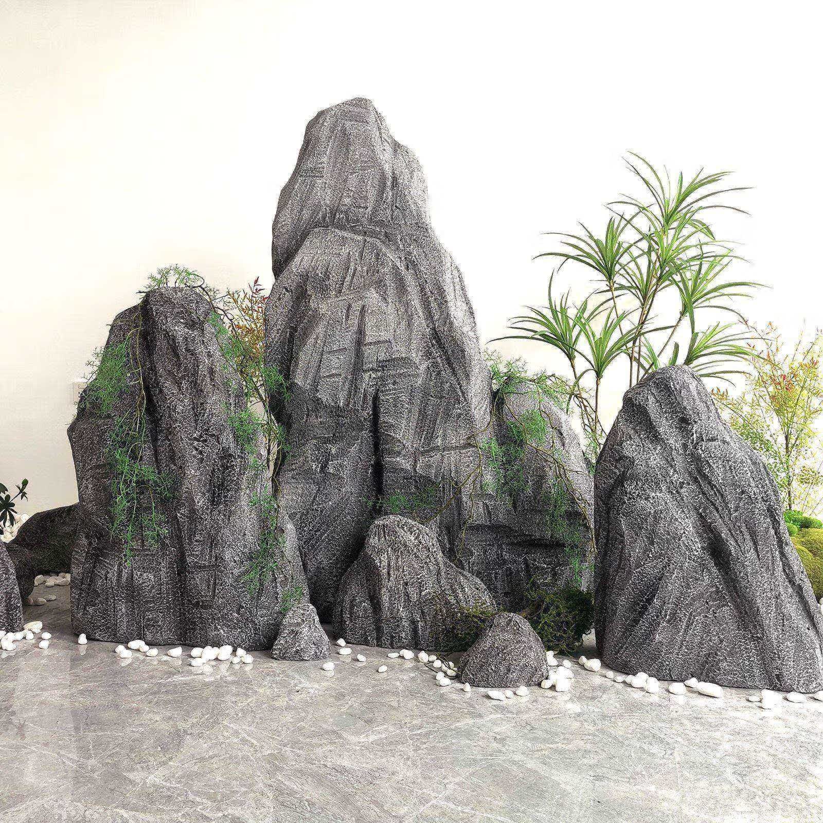 刘不丁泡沫假山石头道具舞台表演橱窗婚庆美陈装饰太湖石造景摄影摆件