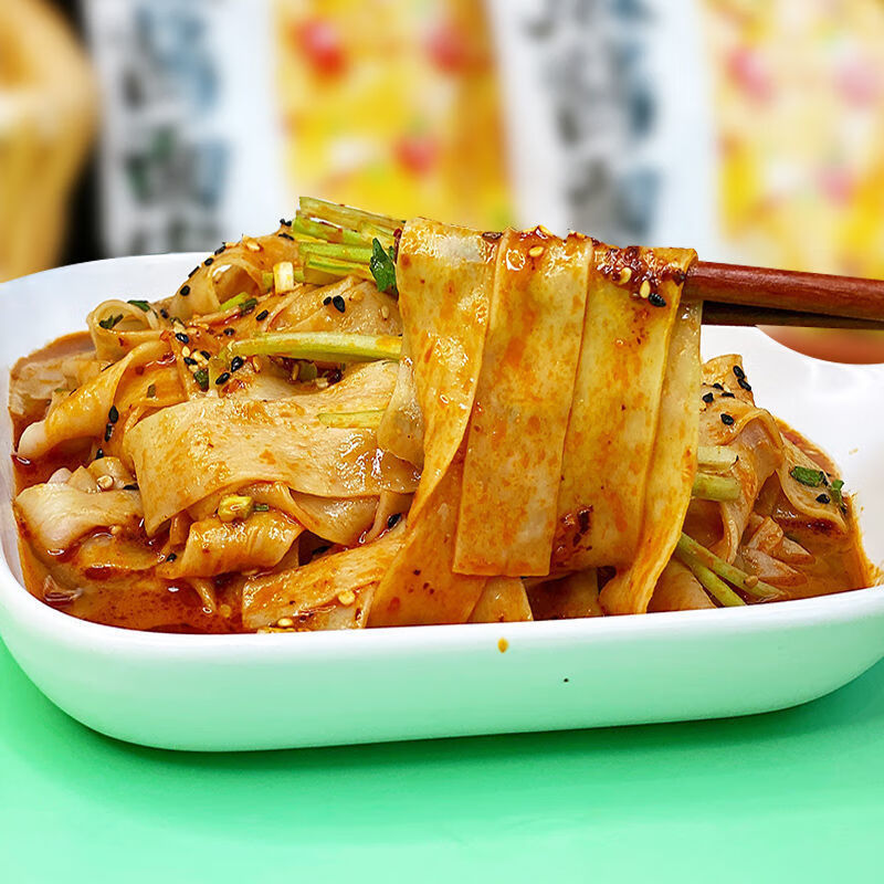 虎钢馋麻酱面皮10袋装凉皮速食擀面皮麻将红油面皮整箱 麻酱面皮10袋