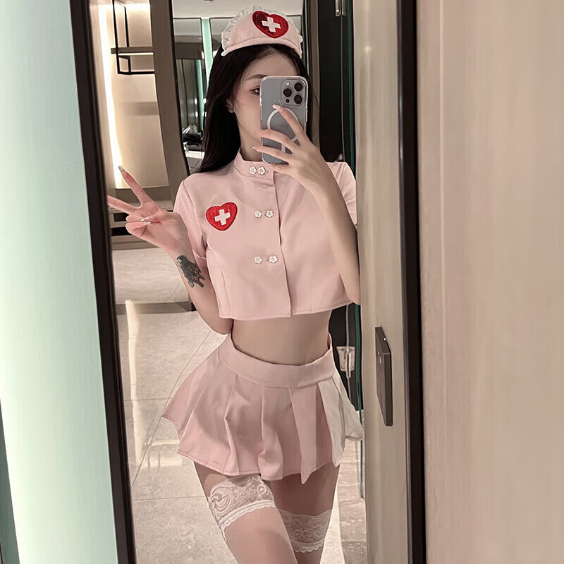 情趣衣服火辣性感制服诱惑欲纯情调免脱情器内衣夫妻角色扮演 粉色