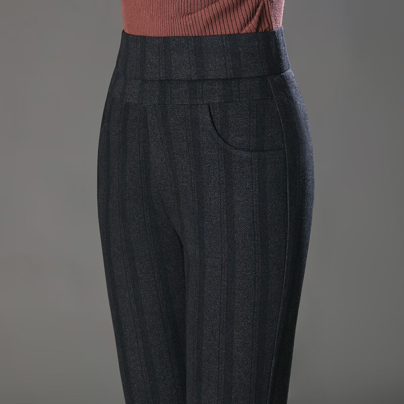 50-60岁 70岁妈妈秋冬天穿的中老年女裤秋季格子长裤中年妈妈裤外穿