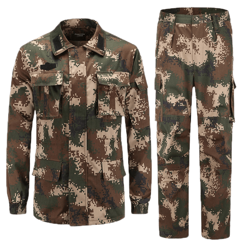 服男套装服耐磨作训服劳保服学生军训服户外拓转训练服 橄榄绿迷彩