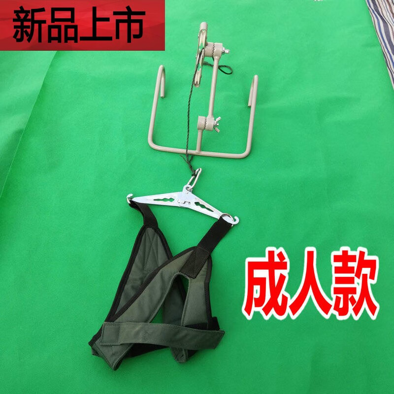 适用于儿童颈椎牵引带枕颌拉伸器床头牵引架滑轮挂重物脖子脖套吊