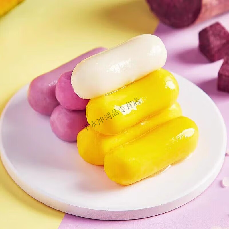 三色芝士年糕部队火锅组合食材速食品拉丝夹心韩式辣炒年糕条 三色