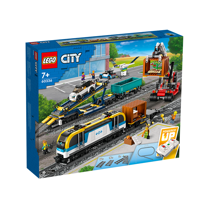 乐高（LEGO）积木 儿童玩具模型拼装城市智能电动火车列车男孩女孩生日礼物 60336 货运列车