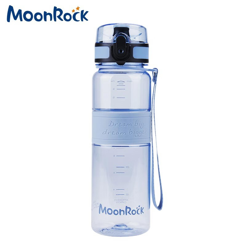 梦乐（MoonRock）儿童水壶小学生水杯500ML便携式运动随手杯Tritan材质 蓝色