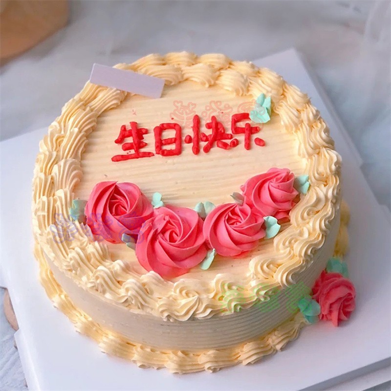 老式裱花生日蛋糕水果植物奶油复古怀旧8090儿时记忆全国北京上海广州
