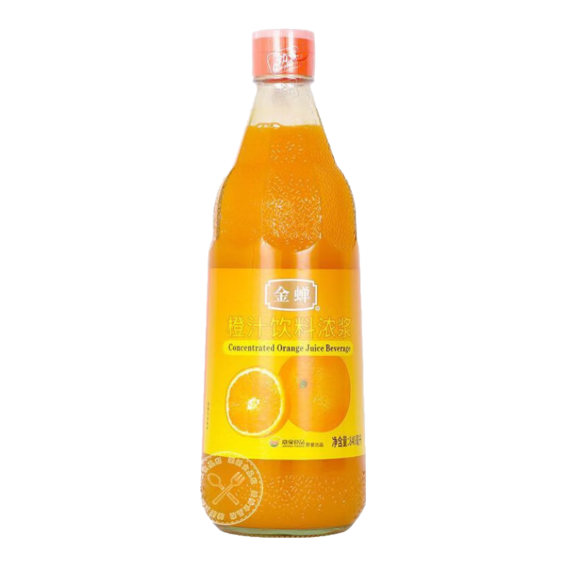 金蟬濃縮橙汁840ml濃縮果漿奶茶店雞尾酒烹飪 烘焙原料 勁霸橙汁 金蟬橙汁840ml*1瓶