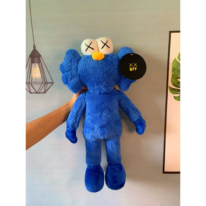 好沐音(haomuyin)网红潮牌kaws芝麻街毛绒公仔玩偶布娃娃抱枕潮流可爱