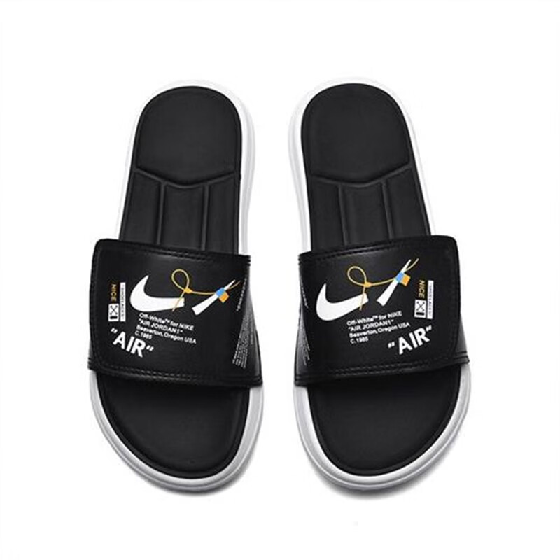 vzvy拖鞋男夏季外穿防滑潮室外情侣魔术贴男士aj运动篮球ins风凉拖鞋1