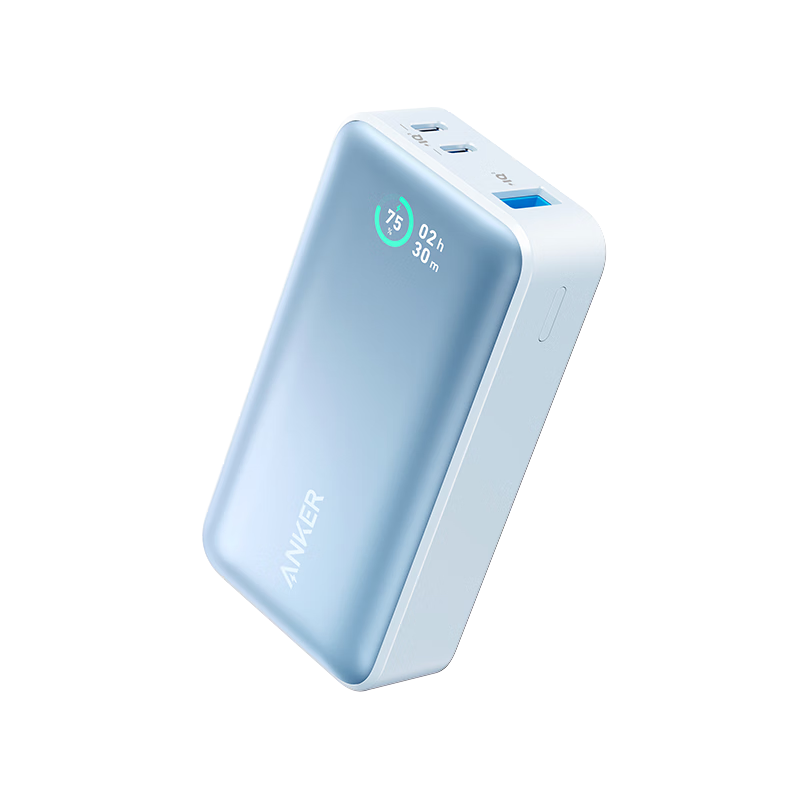 Anker 安克 A1256 移动电源 蓝色 9800mAh Type-C 30W