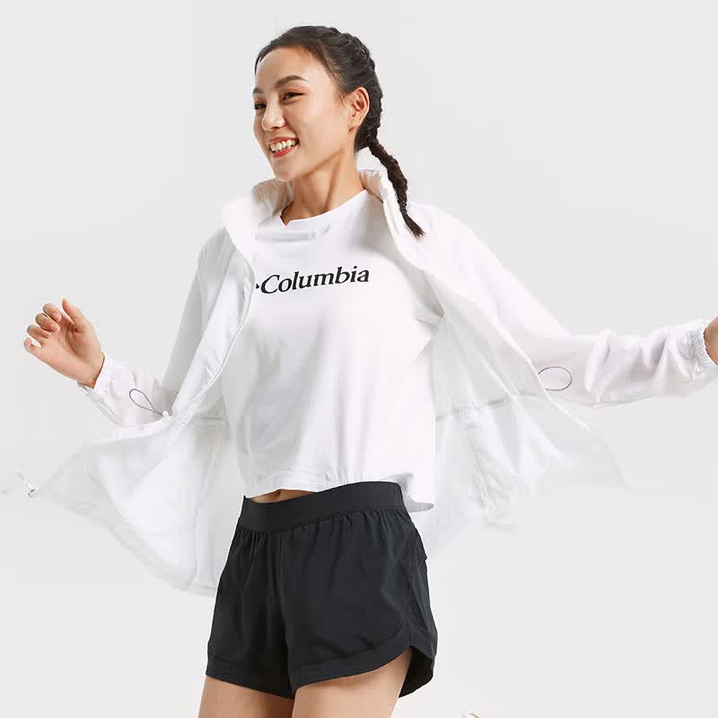 哥伦比亚(columbia)防晒衣女春夏款户外防紫外线轻薄透气皮肤风衣外套