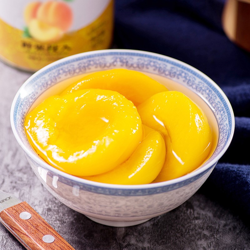 汇尔康糖水黄桃罐头425克X5罐鲜果投入水果罐头新鲜营养休闲零食办公