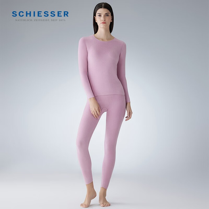 舒雅(Schiesser)男女情侣保暖内衣中厚远红外暖肤绒抑菌随型裁保暖套装E5/21885W 女士E0/21886W杏色7103 M