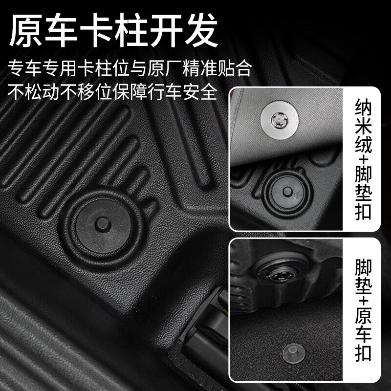 PMZYE适用小鹏MONA M03汽车脚垫24-25年款专用防水无异味包门槛 TPE脚垫 24-25年小鹏MONA M03