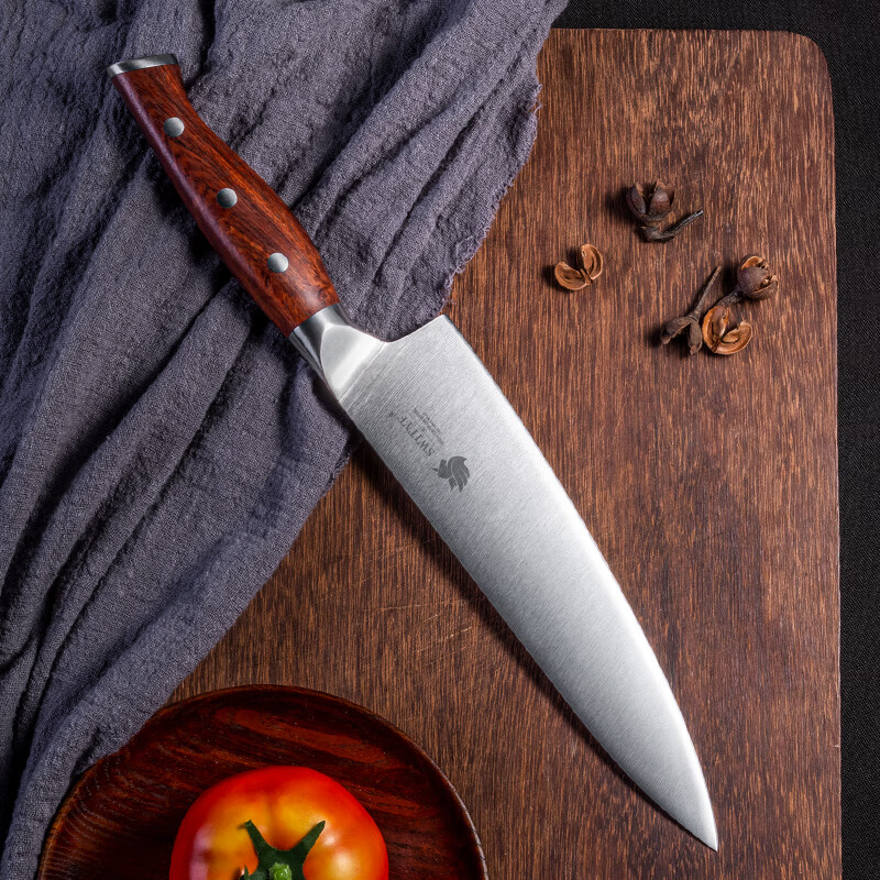 SWITYF厨房家用不锈钢菜刀西餐主厨刀家用切肉刀小菜刀多用刀厨师料理刀具8英寸厨师专用刀