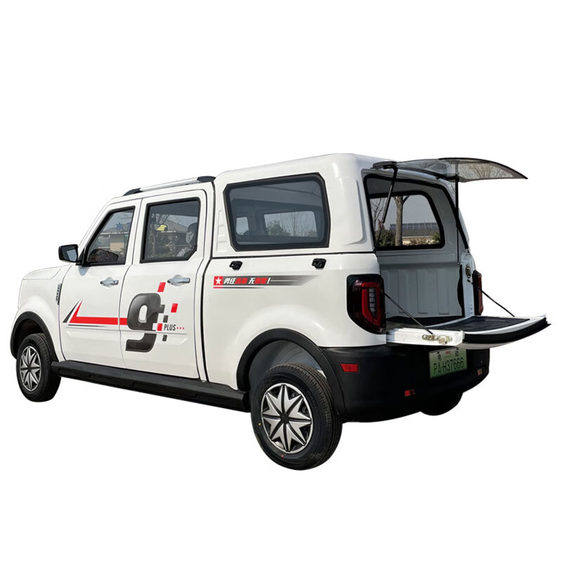 新款电动皮卡四轮车老头乐油电两用双排小货车代步车新能源汽车 尊贵