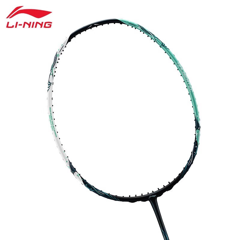 李宁(LI-NING)羽毛球拍全碳素纤维超轻专业级战戟系列速度型进攻单拍免费拉线 战戟6000白绿色4U-送线送手胶