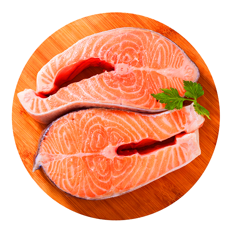 禧美海产 冷冻三文鱼排400g（银鲑鱼排）原切段 2-3块装 智利 海鲜水产