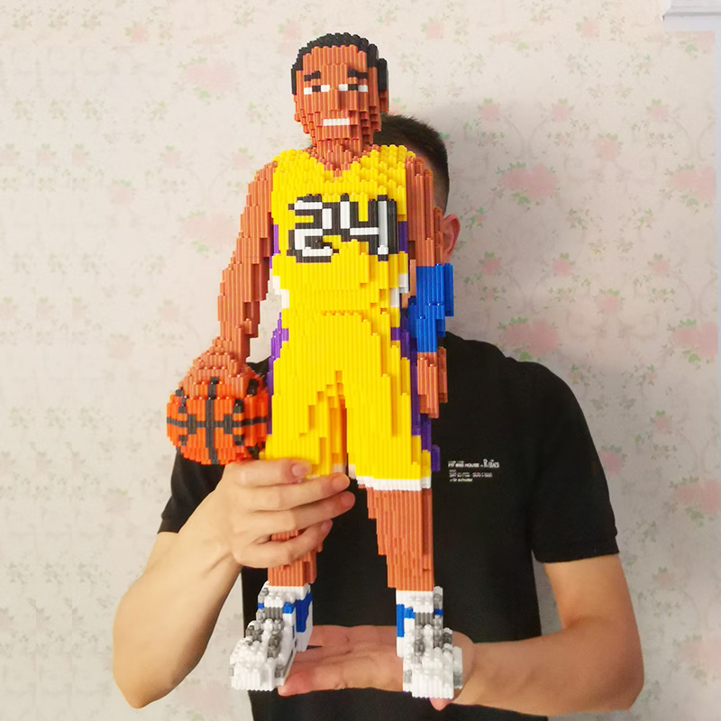 nba篮球星高难度成人拼图玩具男生日礼物 7105科比【高50cm】送积木锤
