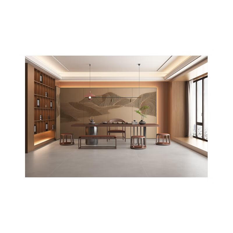 山头林村王者瓷砖 王者瓷砖600*1200地砖客厅柔光微水泥900*1800 浅