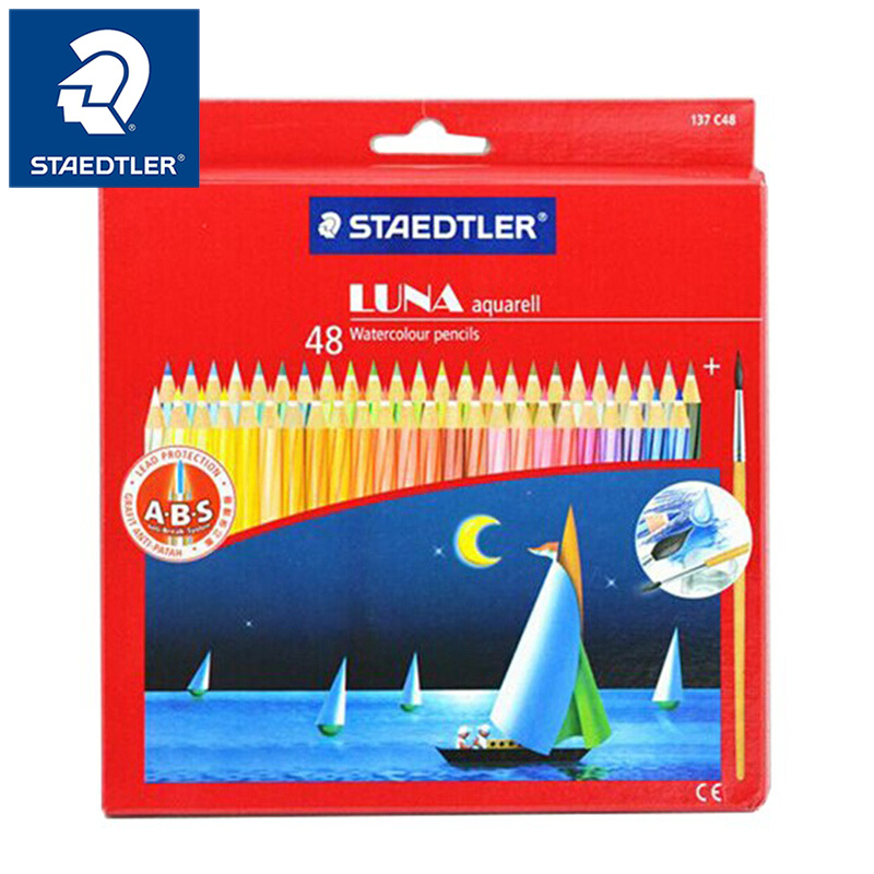 德国staedtler施德楼彩铅137c48 48色水溶彩铅 彩色铅笔 48色水溶彩铅