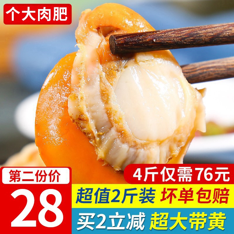 尚致 青岛新鲜扇贝肉1000g 可做粉丝扇贝 烧烤食材 生鲜 贝类大扇贝