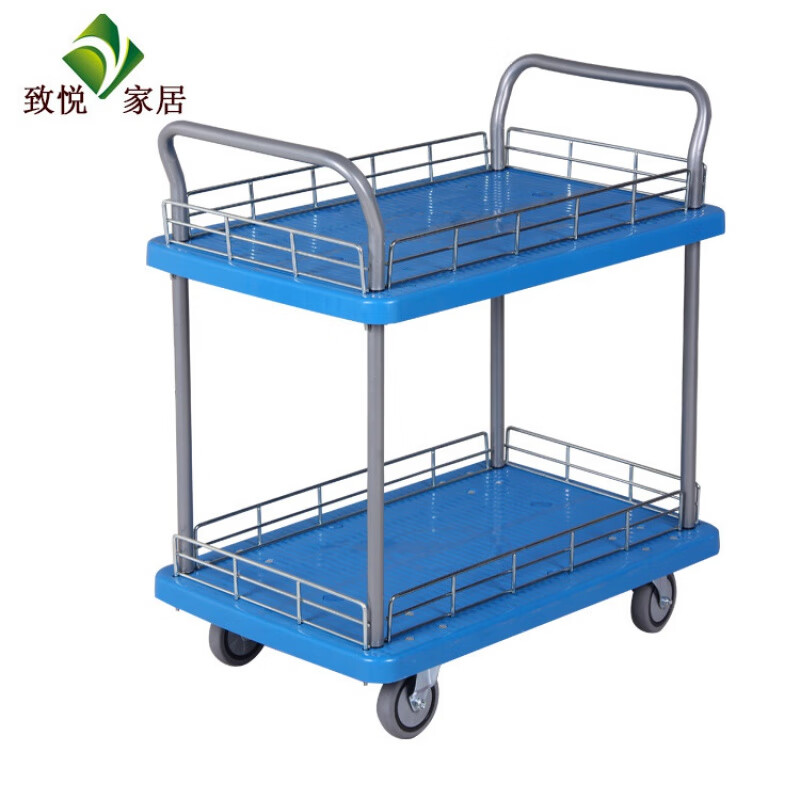 酒店推拉拖车拖车 四轮手推车批发 70*50cm三角结构高承重超