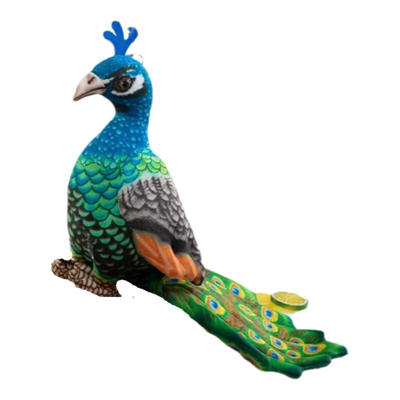 仿真可爱孔雀公仔毛绒玩具玩偶布娃娃小鸟摆件装饰儿童生日礼物女