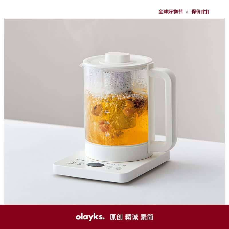 olayks养生壶 煮茶器 烧水壶 家用大容量多功能恒温电热水壶 1.5L 适用3-6人高性价比高么？
