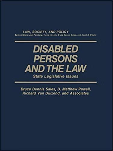 预订 disabled persons and the law: state legislative issues