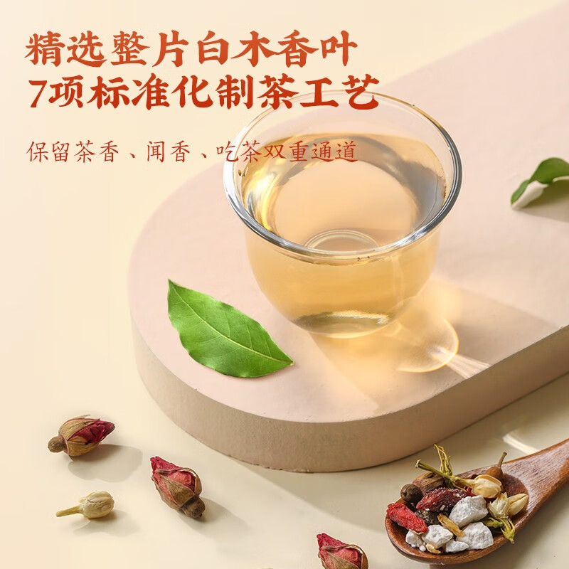 李良济 沉香晚安茶白木香叶酸枣仁茶养生茶代泡茶包好茶3.8g*15袋/盒 【浅尝体验】1盒（1-2周量）